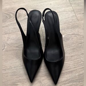 Elegant Black Slingback Heels H&M